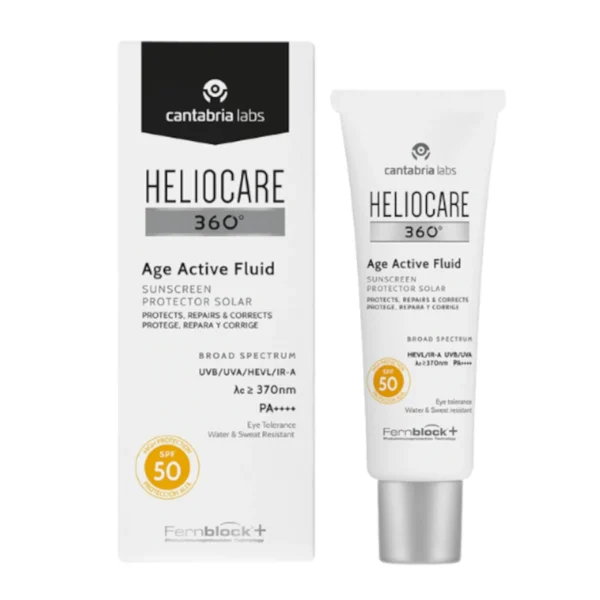 HELIOCARE 360 Lengvas, drėkinamasis skystis brandžiai odai AGE ACTIVE SPF50+, 50 ml